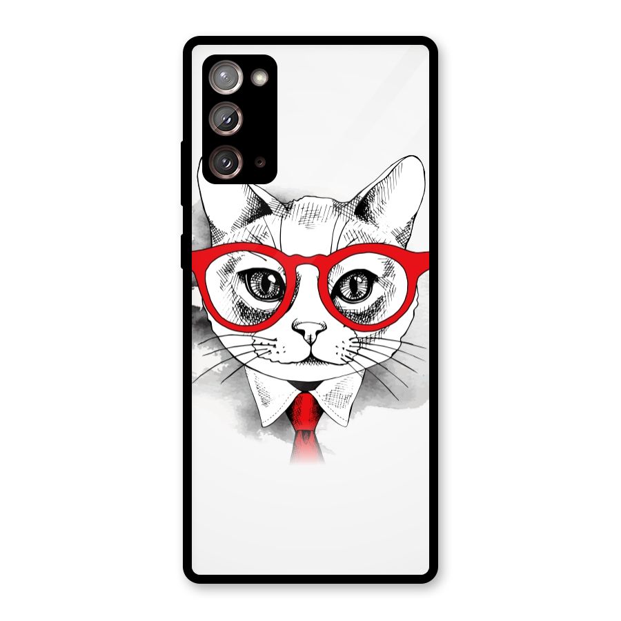 Business Cat Glass Back Case for Galaxy Note 20