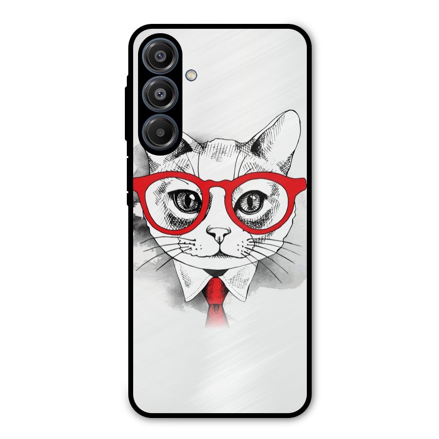 Business Cat Metal Back Case for Galaxy A16 5G