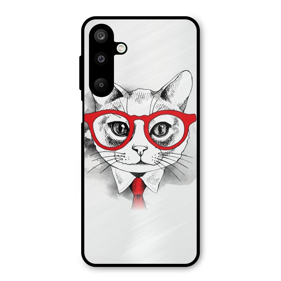 Business Cat Metal Back Case for Galaxy M16