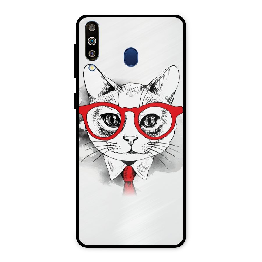 Business Cat Metal Back Case for Galaxy M30