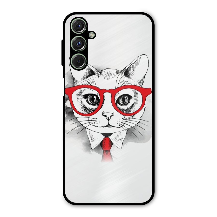 Business Cat Metal Back Case for Galaxy M34