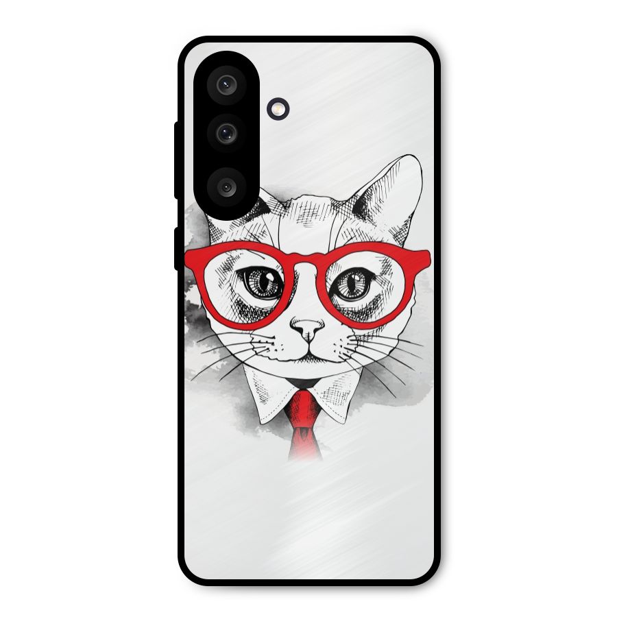 Business Cat Metal Back Case for Galaxy M56