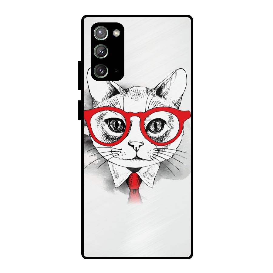 Business Cat Metal Back Case for Galaxy Note 20