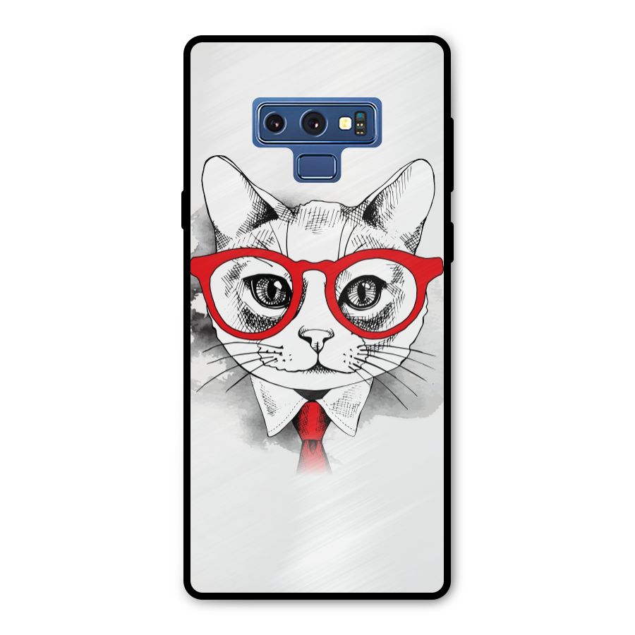 Business Cat Metal Back Case for Galaxy Note 9