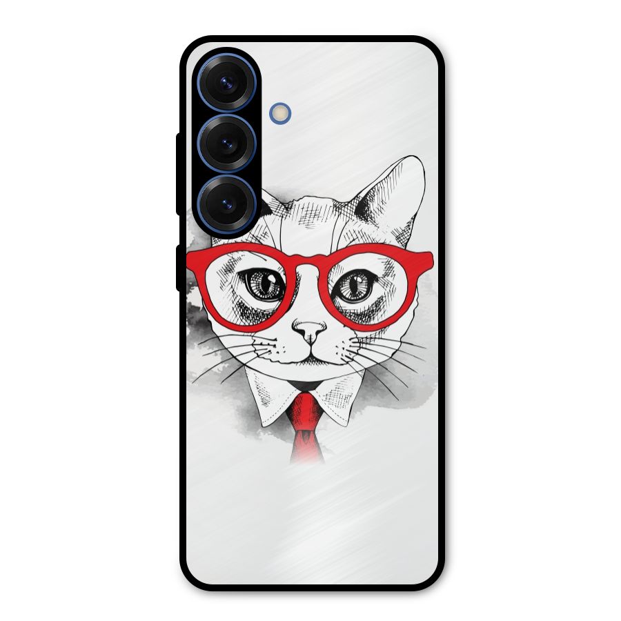 Business Cat Metal Back Case for Galaxy S25