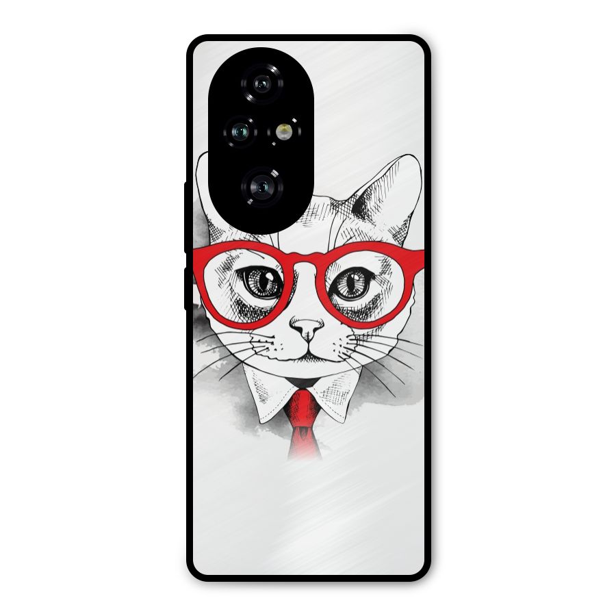 Business Cat Metal Back Case for Honor 200 Pro