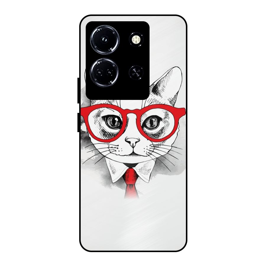Business Cat Metal Back Case for Infinix Note 30 5G