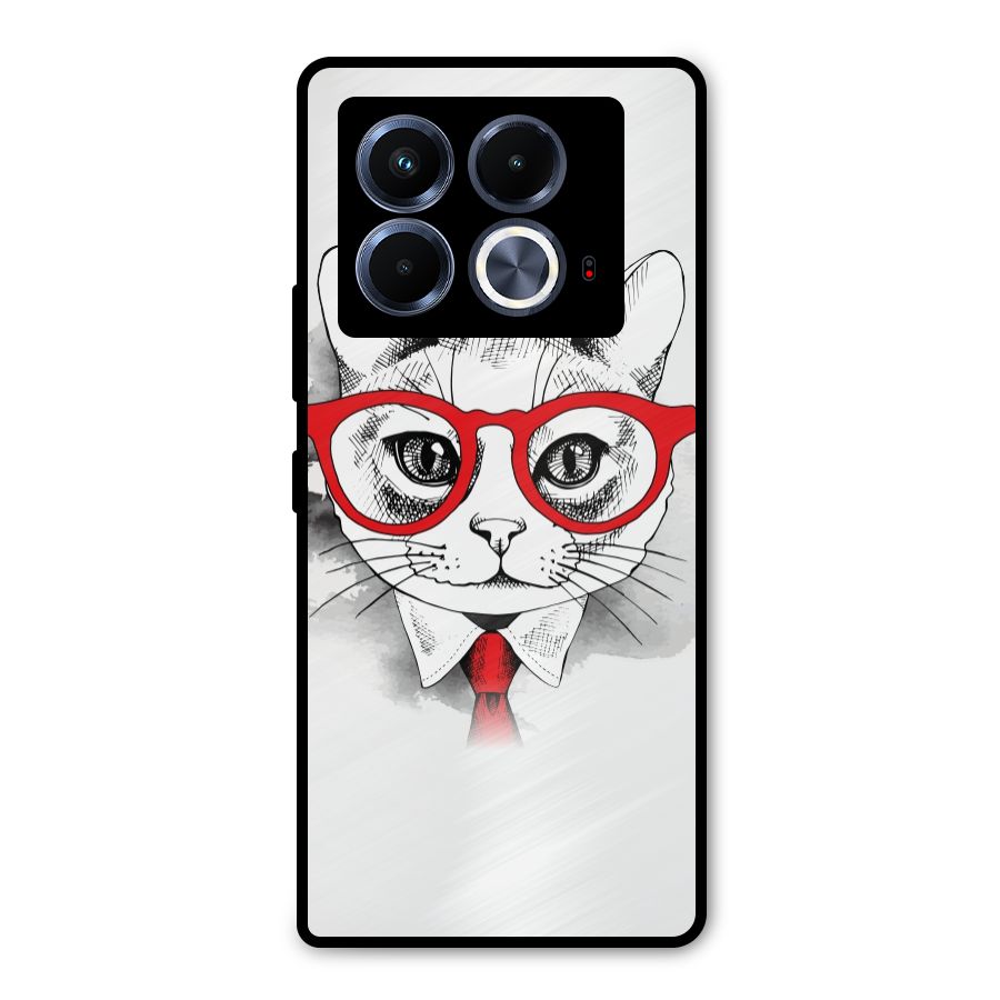 Business Cat Metal Back Case for Infinix Note 40 5G