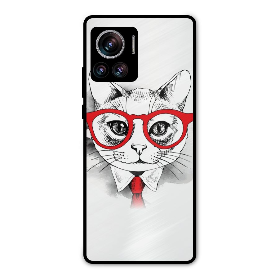 Business Cat Metal Back Case for Motorola Edge 30 Ultra