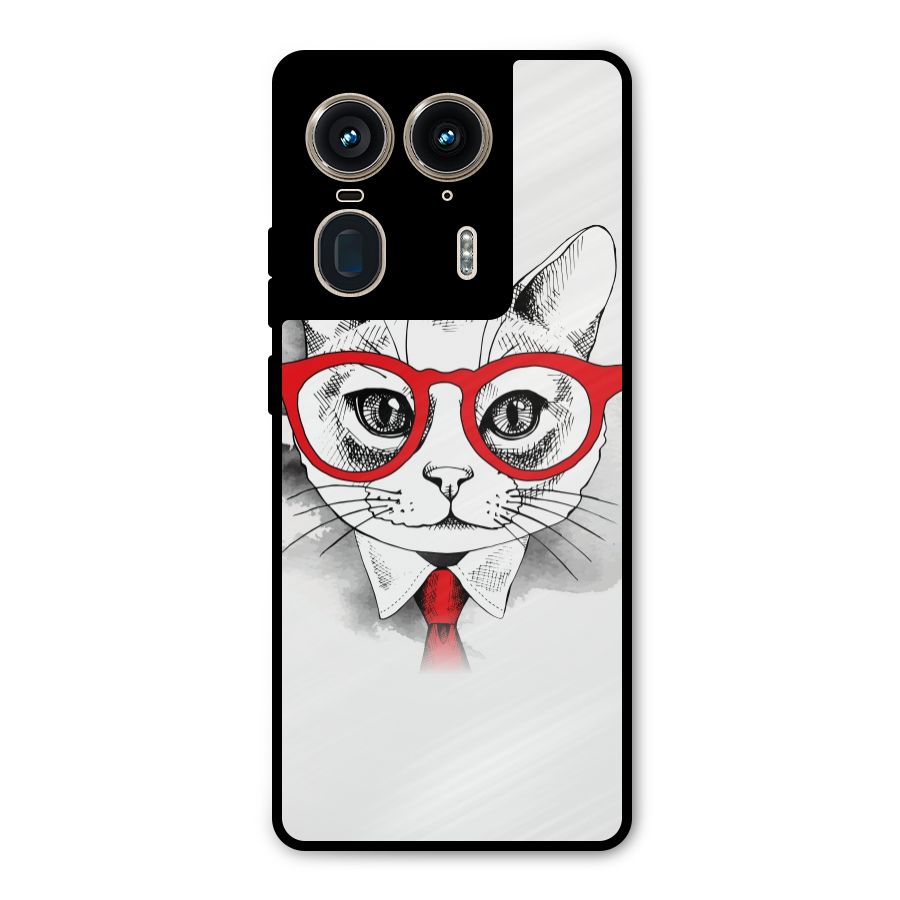 Business Cat Metal Back Case for Motorola Edge 50 Ultra