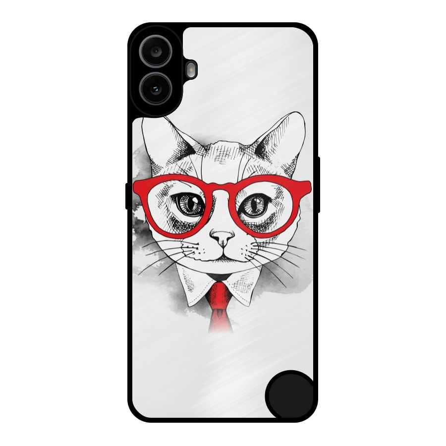 Business Cat Metal Back Case for Nothing CMF Phone 1