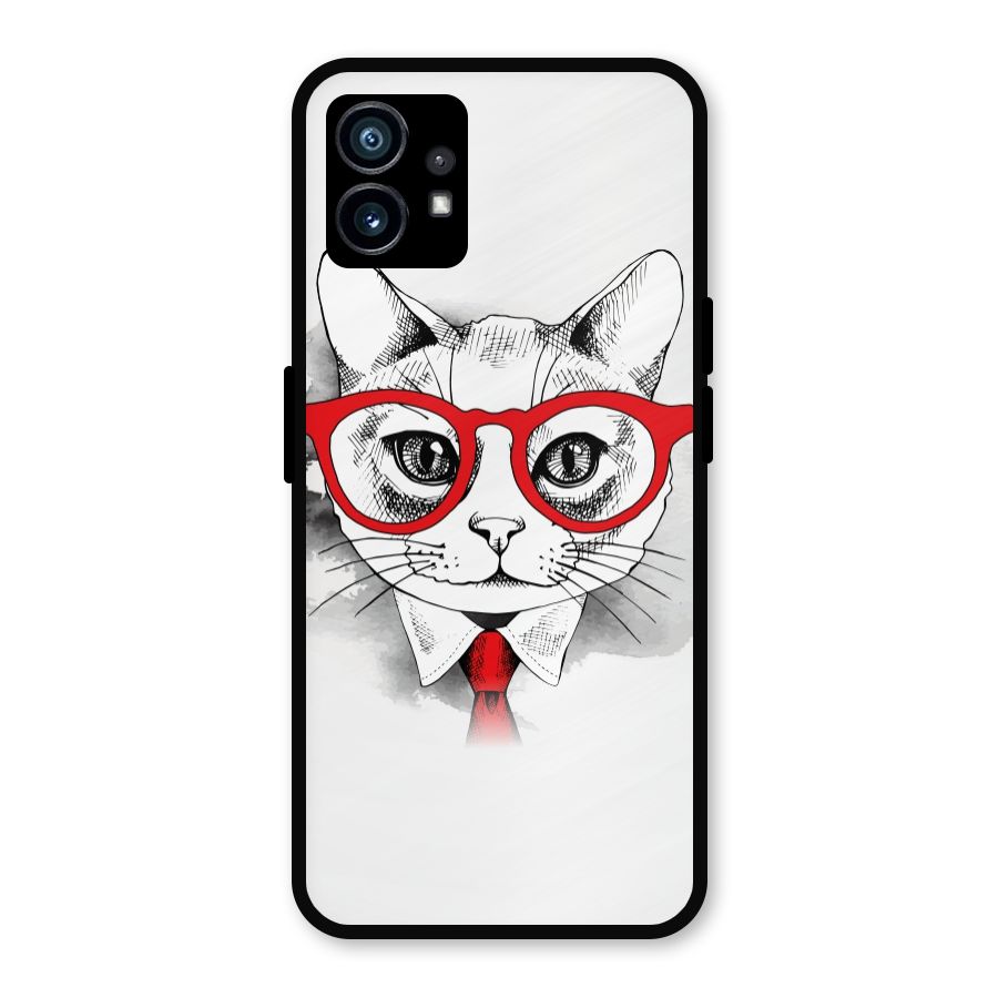 Business Cat Metal Back Case for Nothing Phone 1