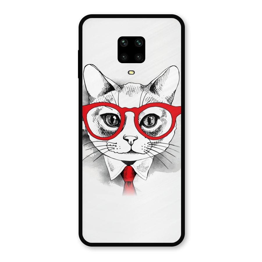 Business Cat Metal Back Case for Poco M2 Pro