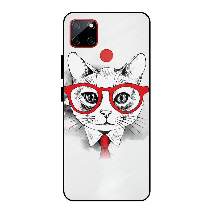 Business Cat Metal Back Case for Realme C12