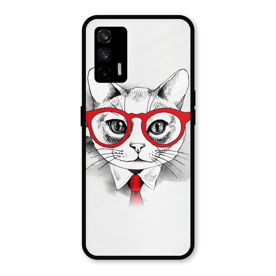 Business Cat Metal Back Case for Realme GT 5G
