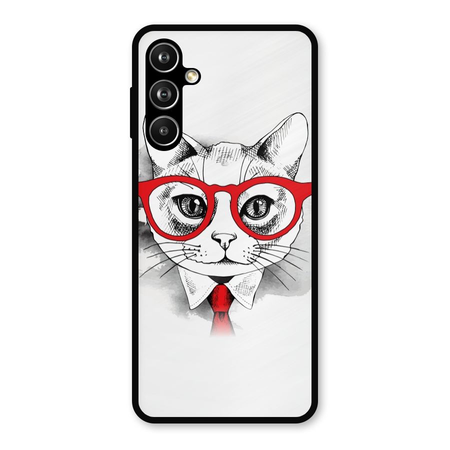 Business Cat Metal Back Case for Samsung Galaxy M54