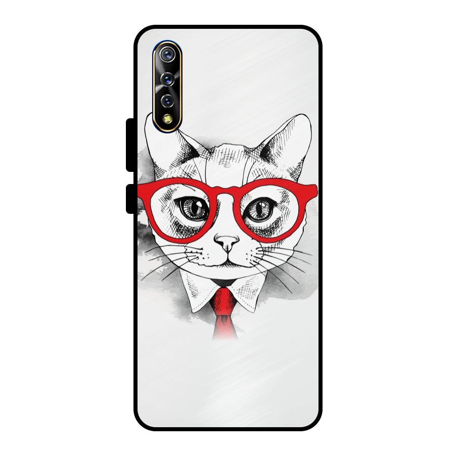 Business Cat Metal Back Case for Vivo S1