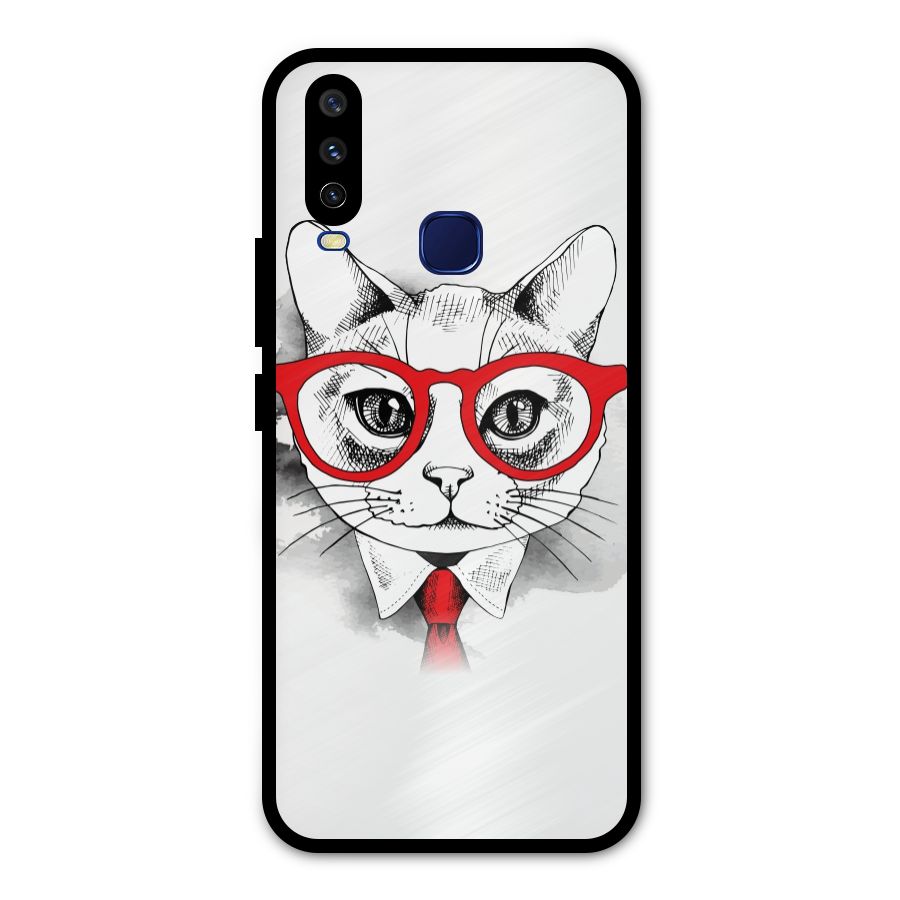 Business Cat Metal Back Case for Vivo V17