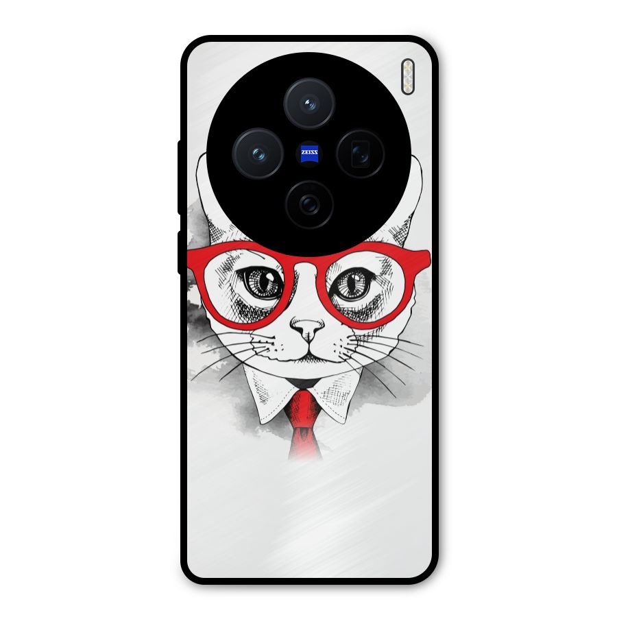 Business Cat Metal Back Case for Vivo X200