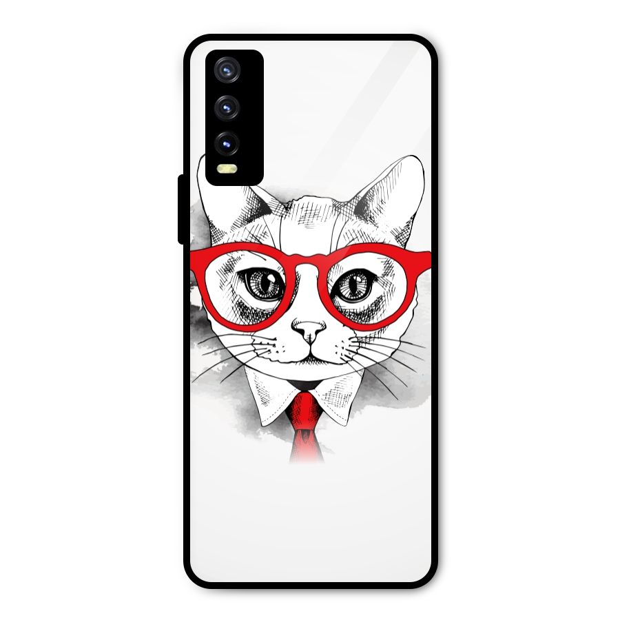 Business Cat Metal Back Case for Vivo Y20