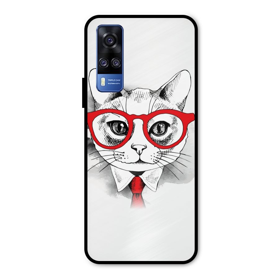 Business Cat Metal Back Case for Vivo Y31