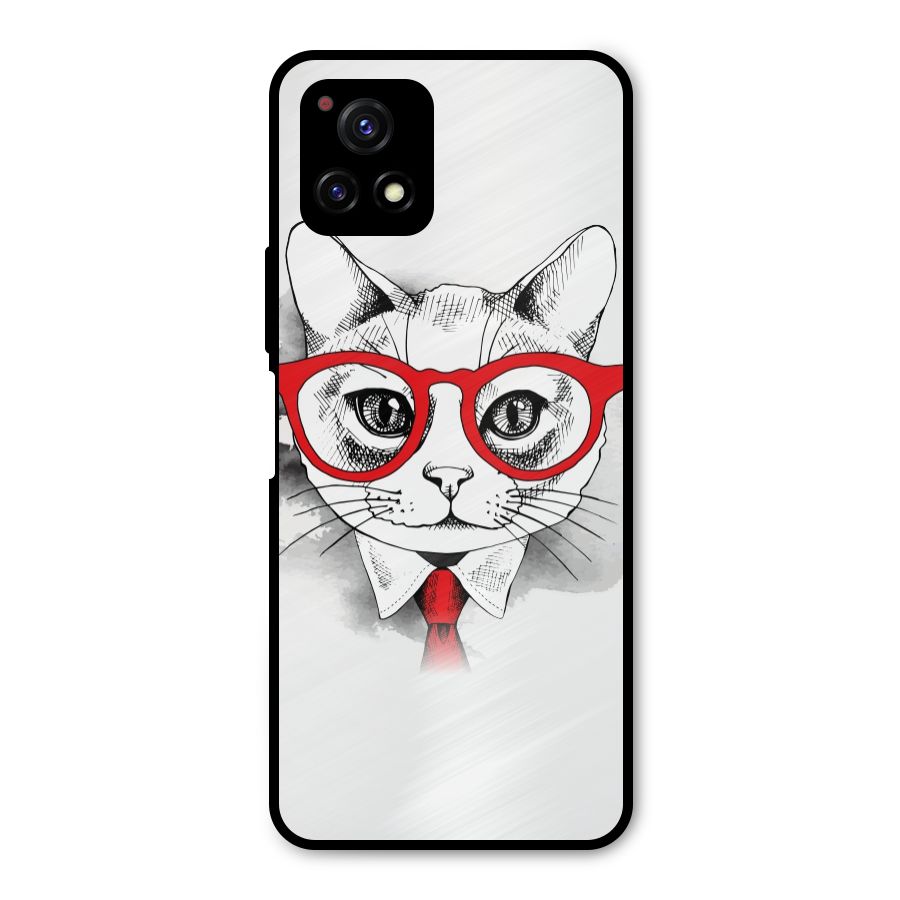 Business Cat Metal Back Case for Vivo Y72 5G