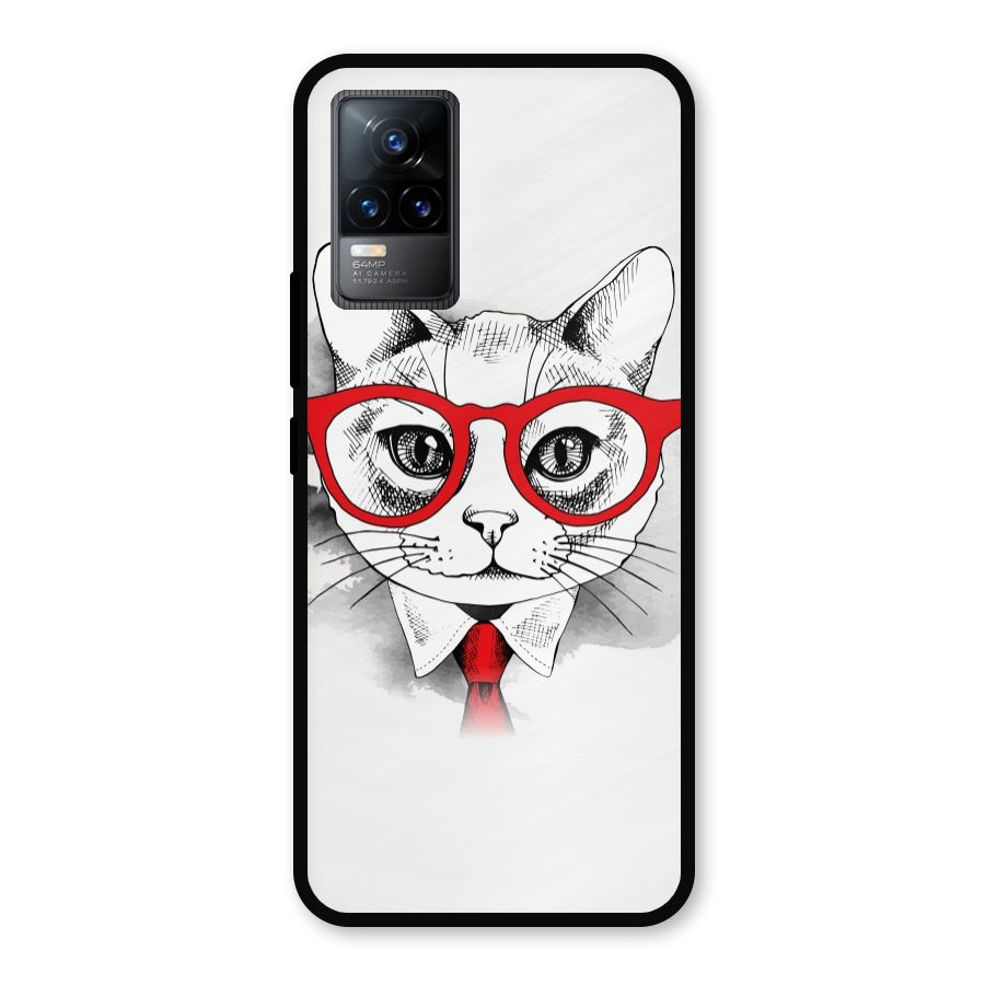 Business Cat Metal Back Case for Vivo Y73