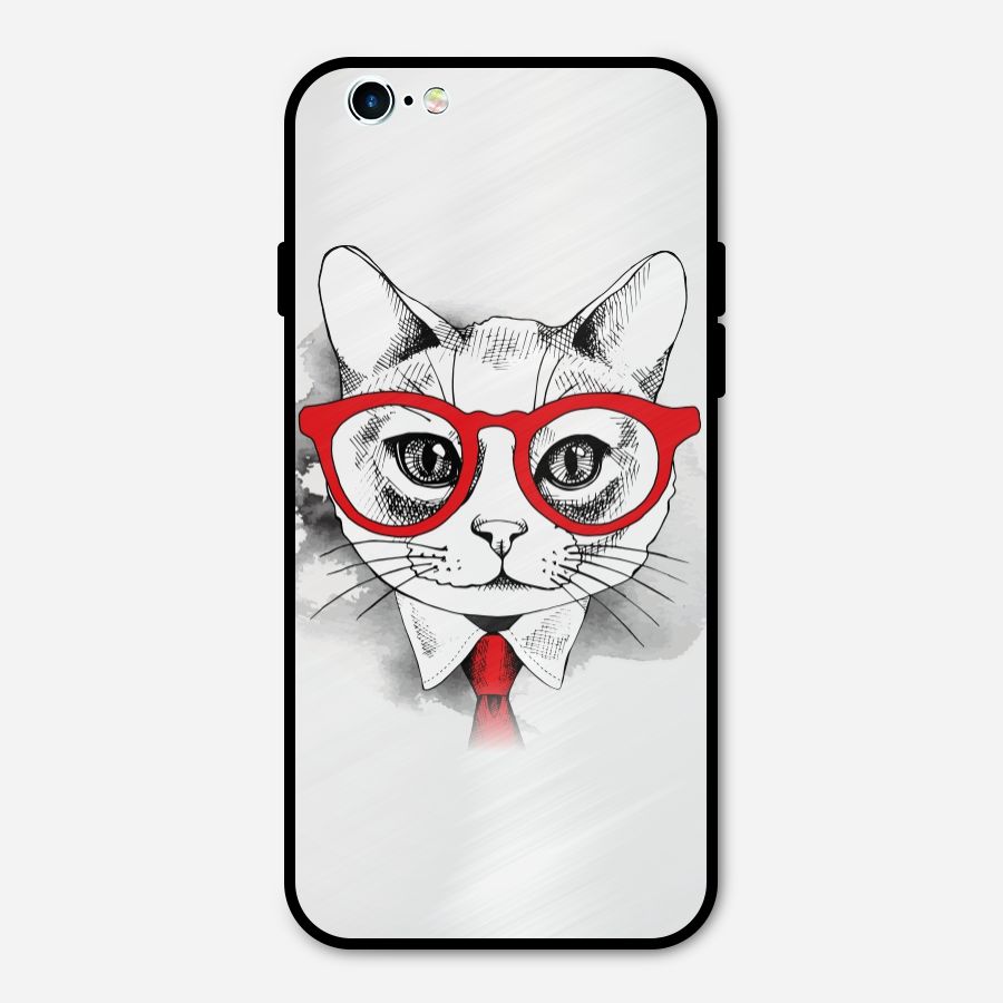 Business Cat Metal Back Case for iPhone 6 6s