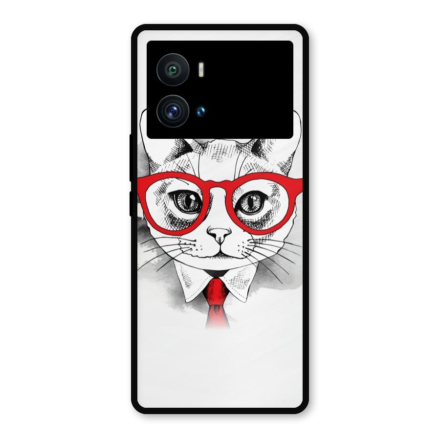 Business Cat Metal Back Case for iQOO 9 Pro