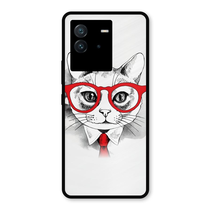 Business Cat Metal Back Case for iQOO Neo 6 5G