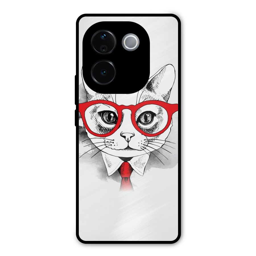 Business Cat Metal Back Case for iQOO Z9s Pro