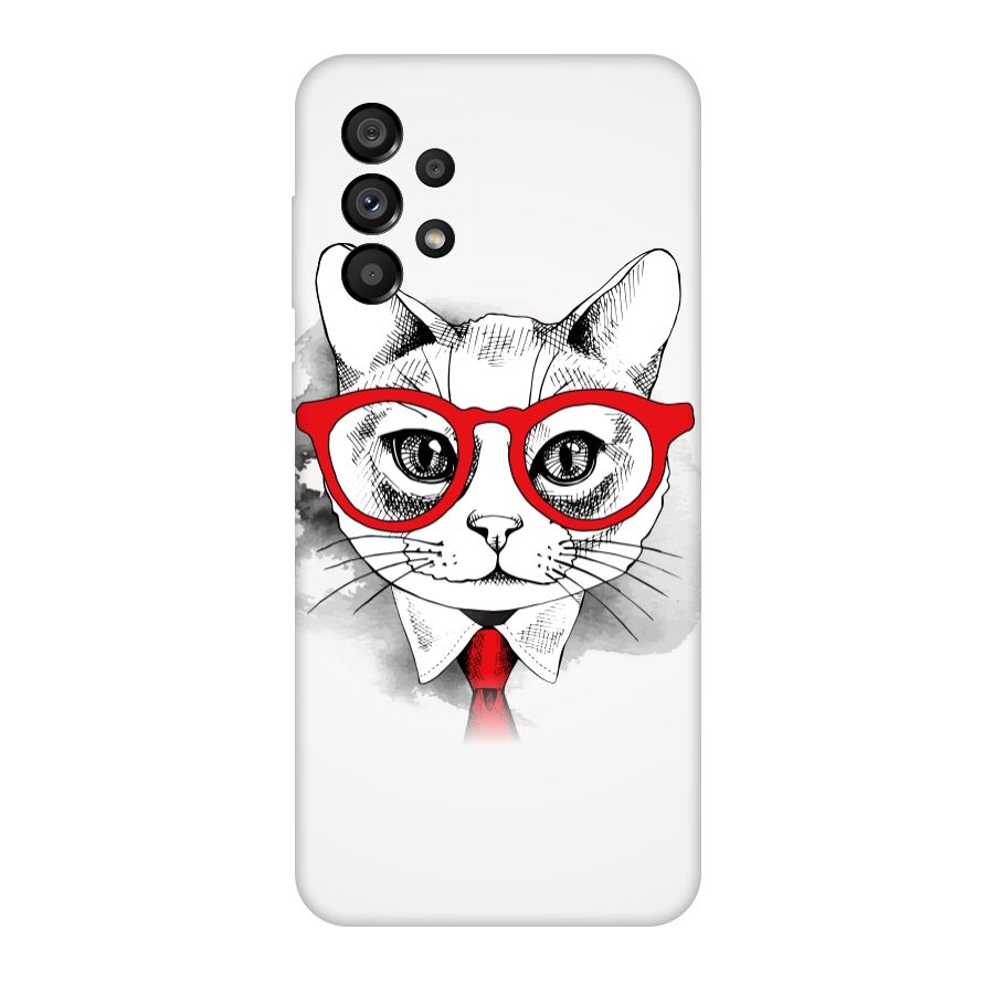 Business Cat Original Polycarbonate Back Case for Galaxy A73 5G