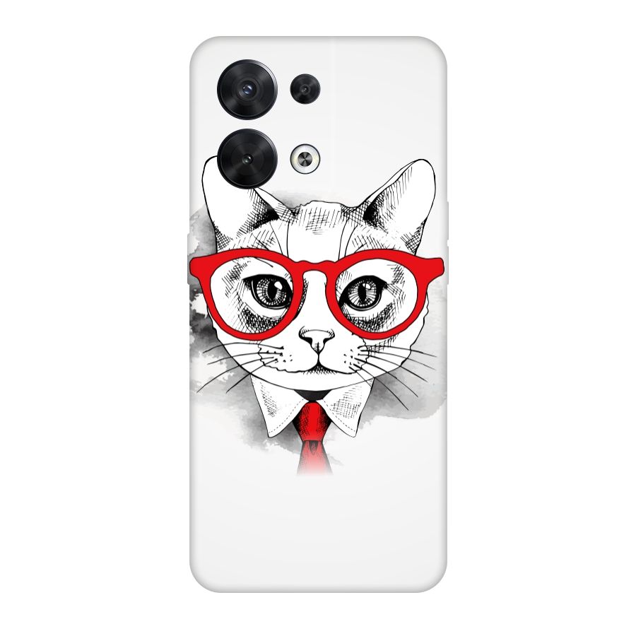 Business Cat Original Polycarbonate Back Case for Oppo Reno8 5G