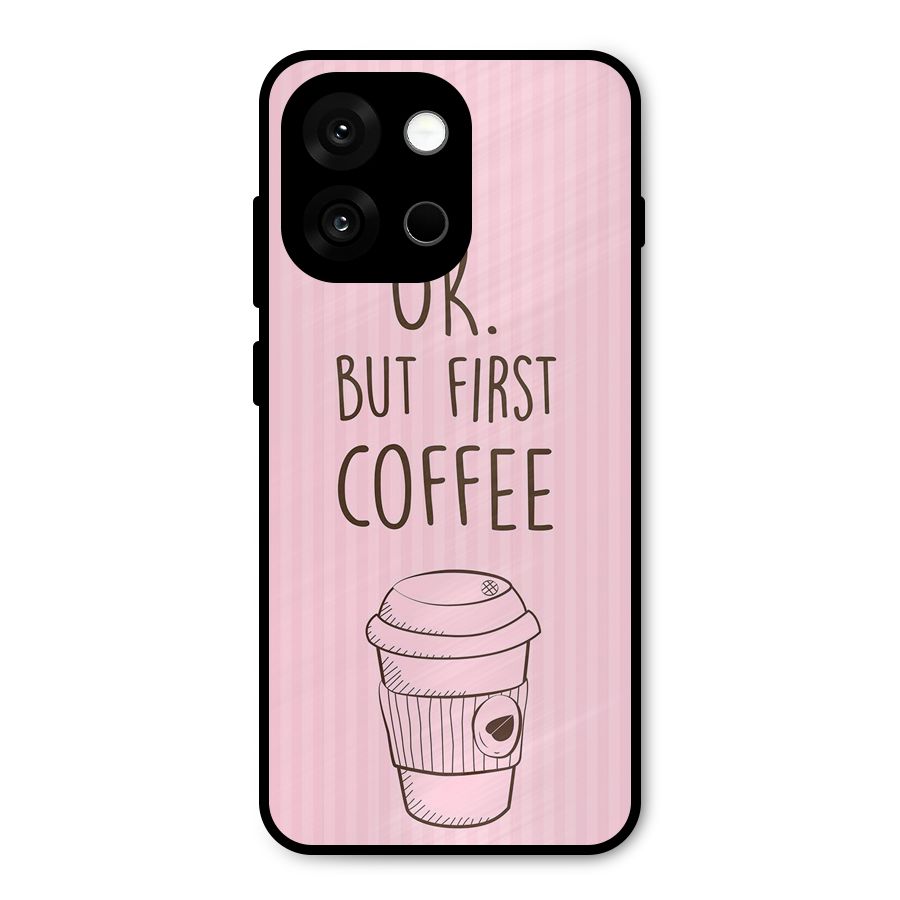 But First Coffee (Pink) Metal Back Case for OnePlus 13s