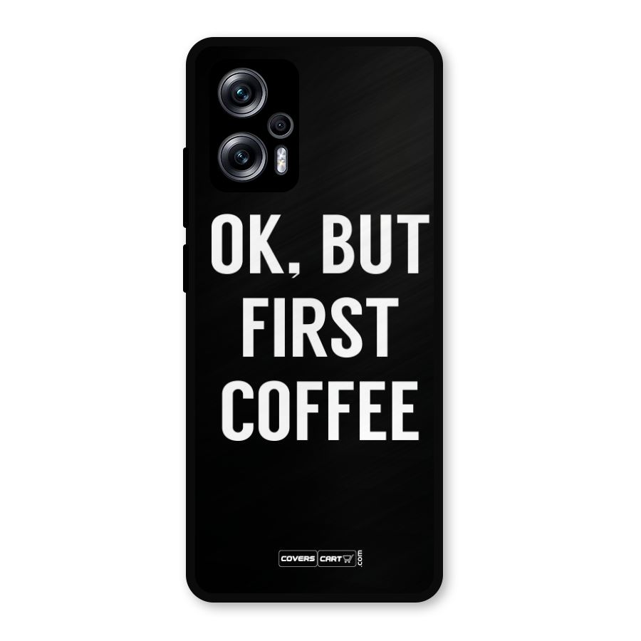 But First Coffee Metal Back Case for Redmi K50i
