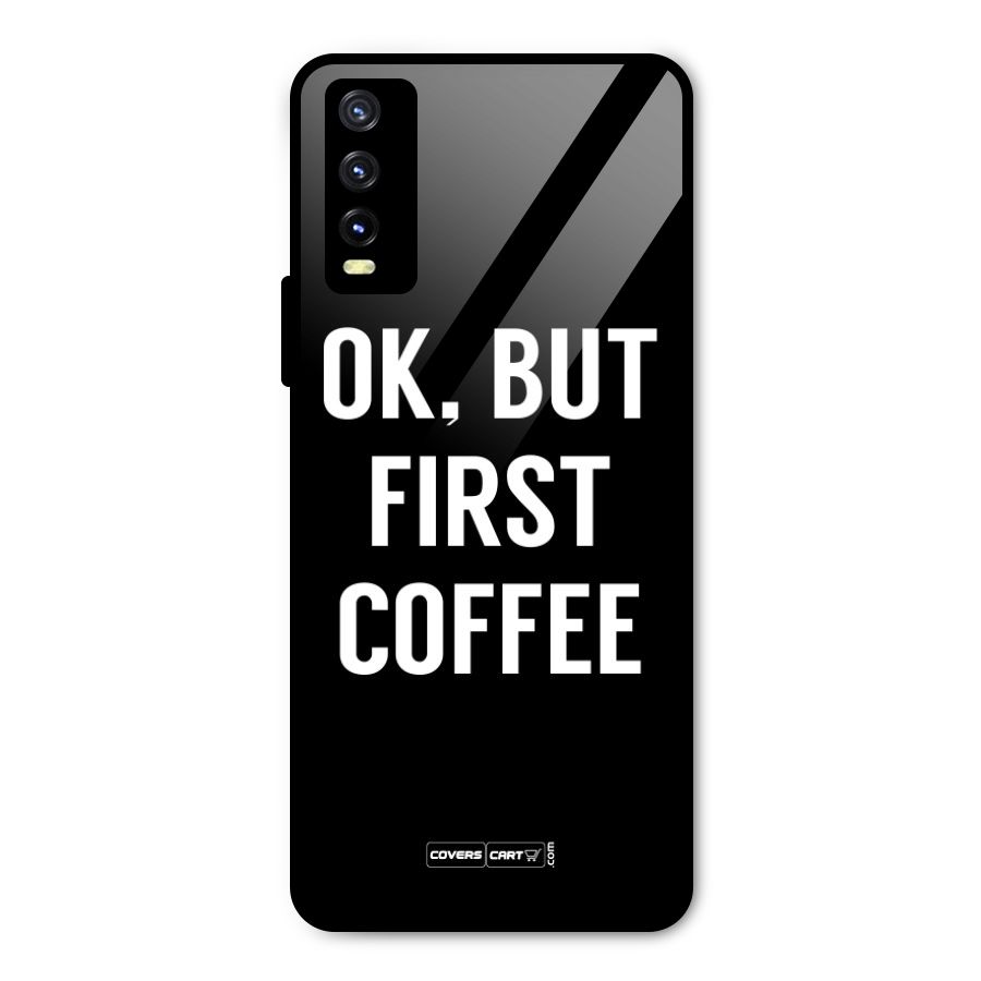 But First Coffee Metal Back Case for Vivo Y20g