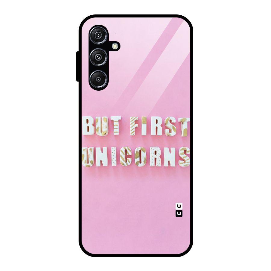 But First Unicorns Glass Back Case for Galaxy M34 5G