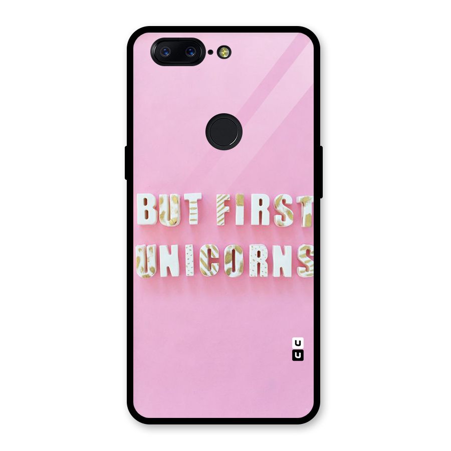 But First Unicorns Glass Back Case for OnePlus 5T