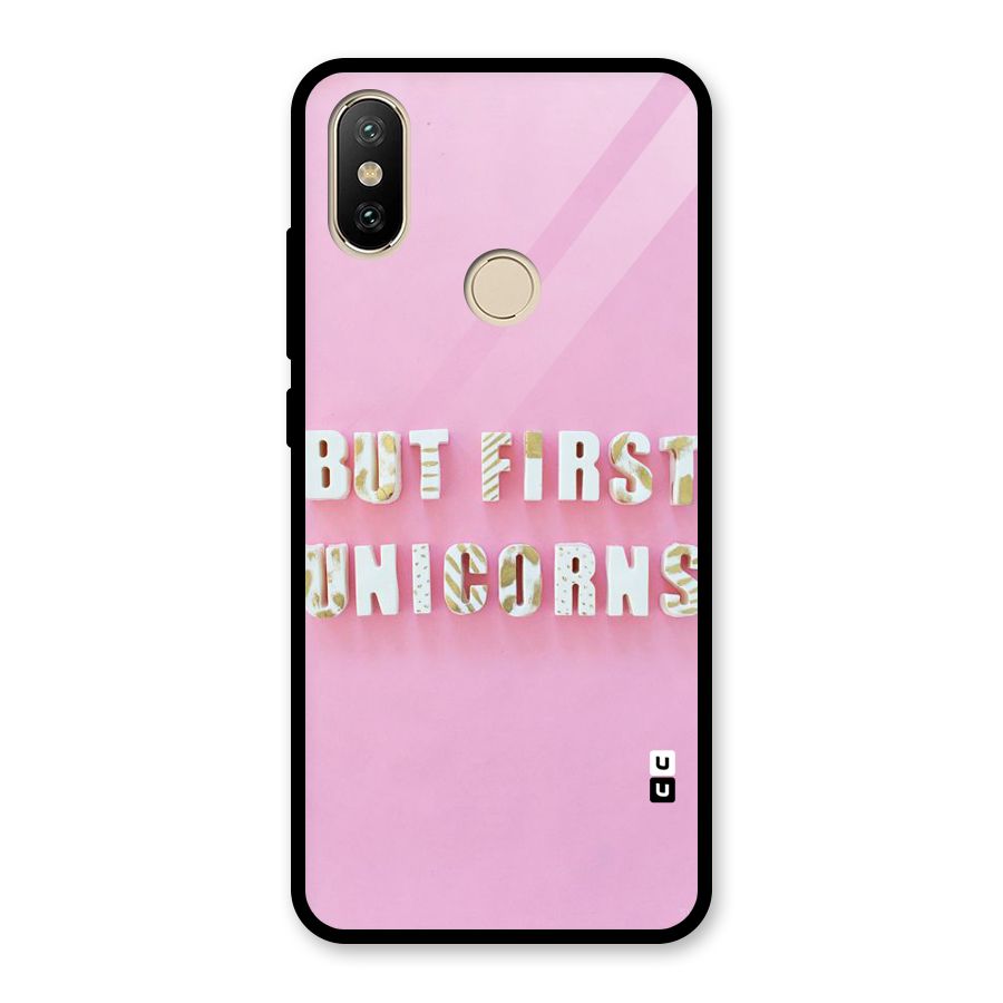 But First Unicorns Glass Back Case for Redmi A2