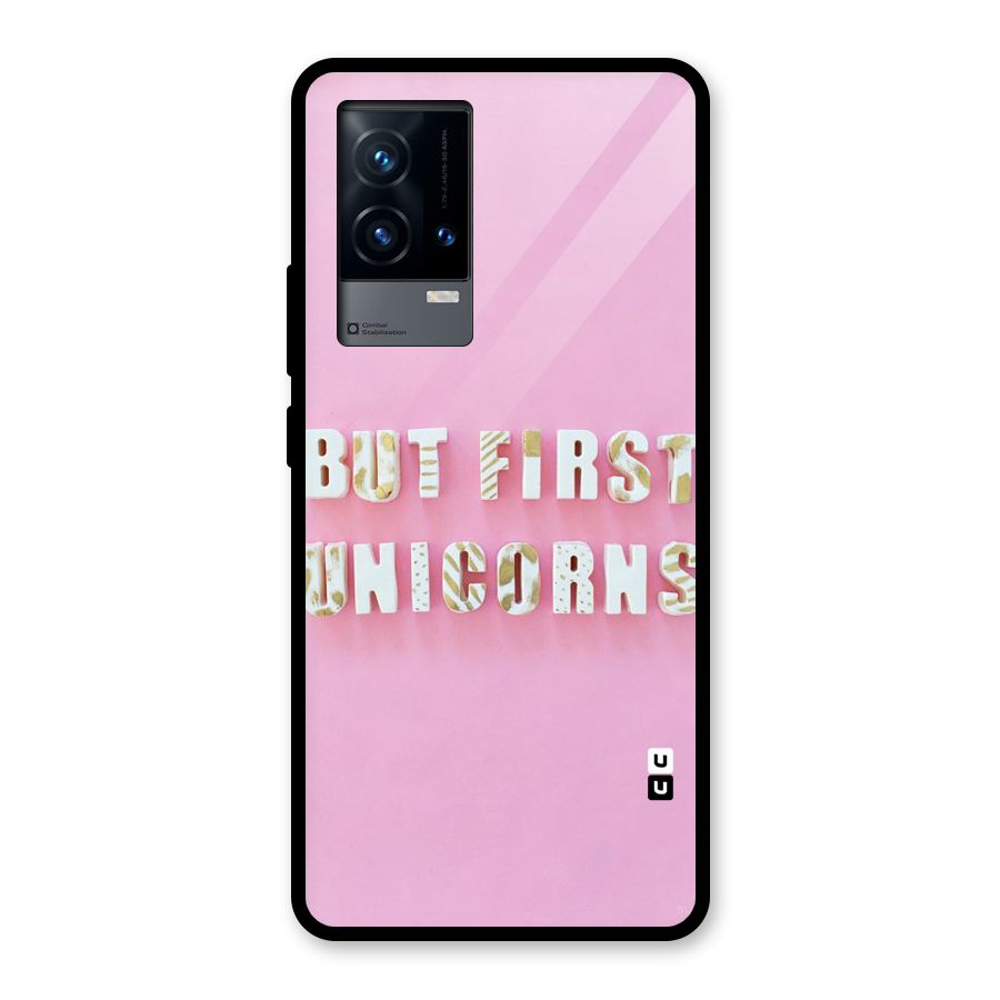 But First Unicorns Glass Back Case for iQOO 9 5G