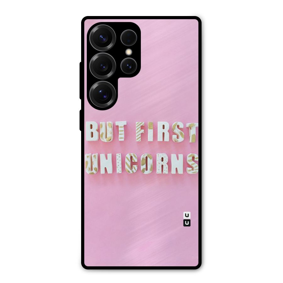 But First Unicorns Metal Back Case for Galaxy S25 Ultra