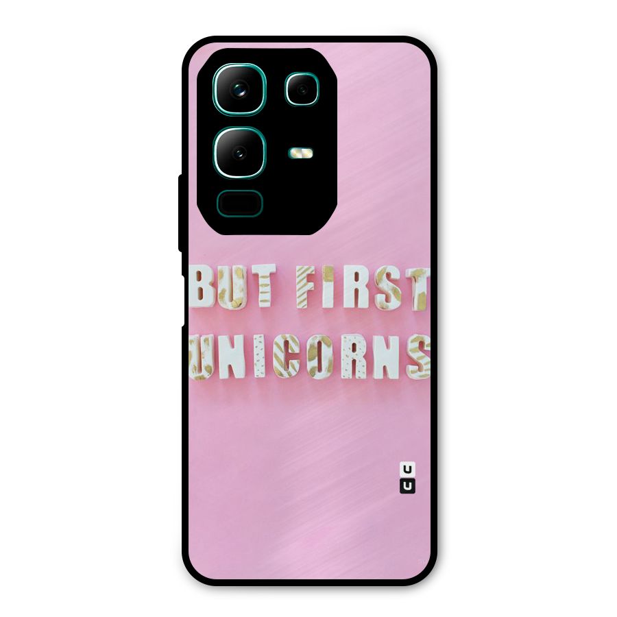 But First Unicorns Metal Back Case for Infinix Note 50x
