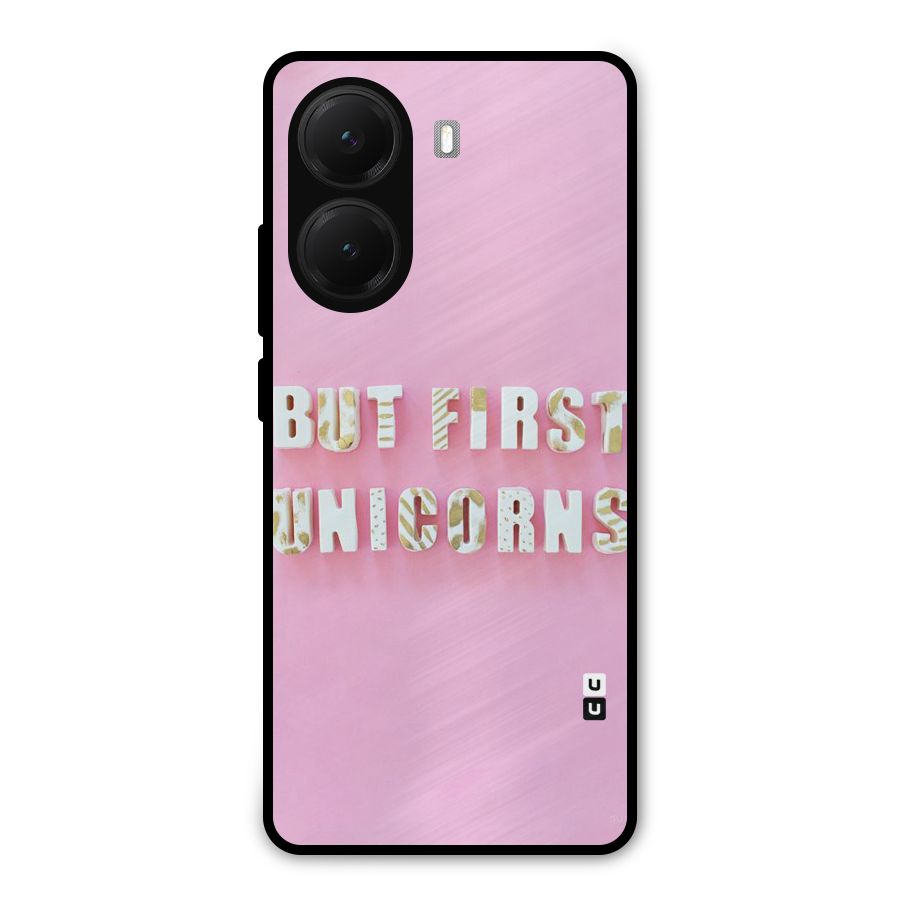 But First Unicorns Metal Back Case for Poco X7 Pro