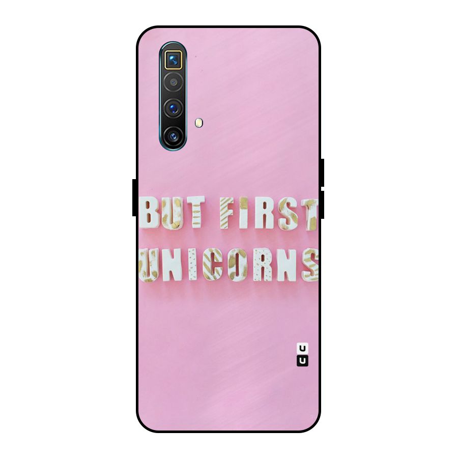 But First Unicorns Metal Back Case for Realme X3 SuperZoom