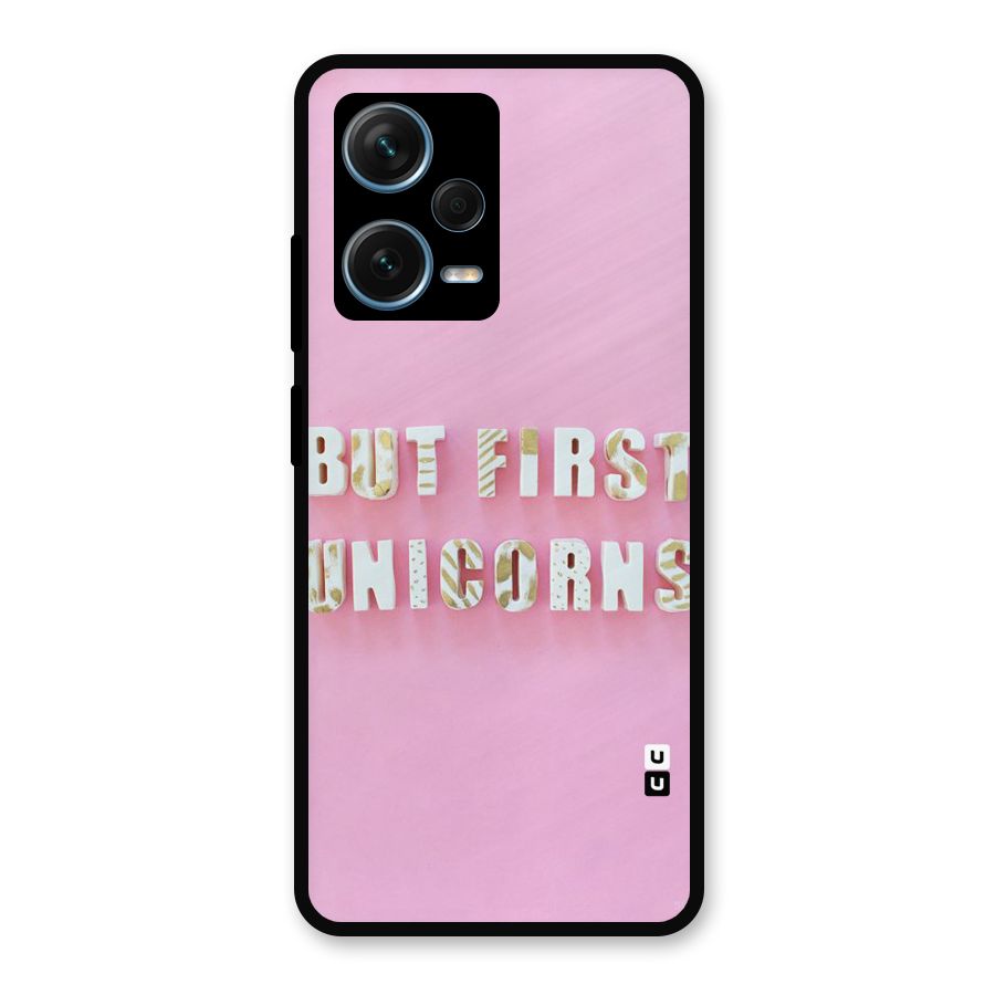 But First Unicorns Metal Back Case for Redmi Note 12 Pro Plus 5G