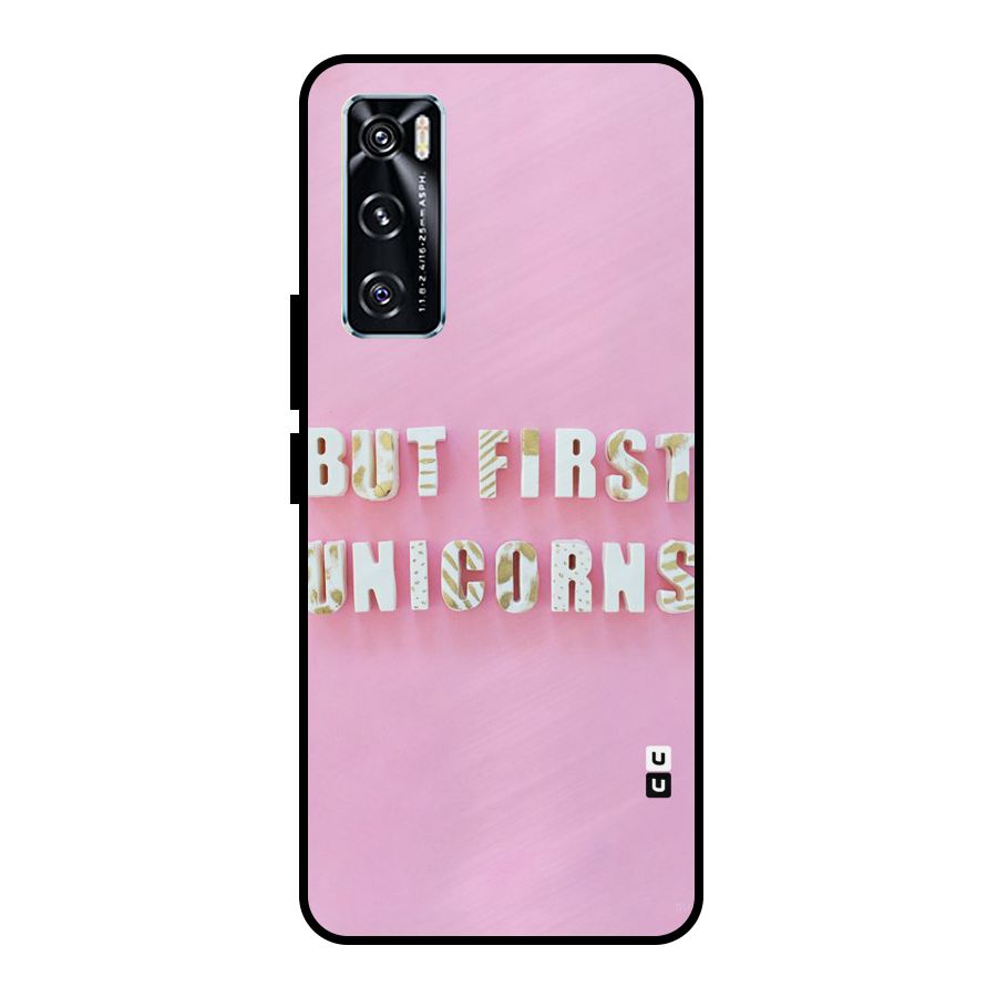 But First Unicorns Metal Back Case for Vivo V20 SE