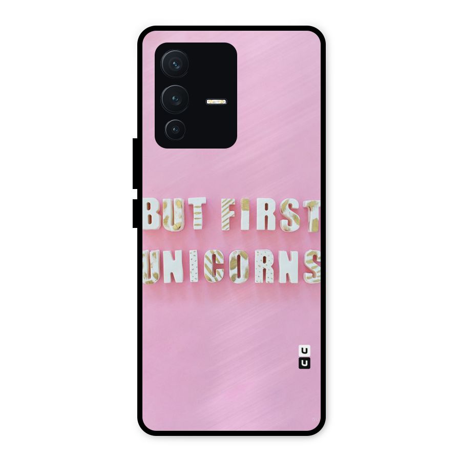 But First Unicorns Metal Back Case for Vivo V23 5G