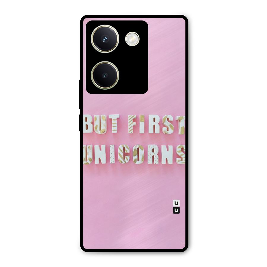 But First Unicorns Metal Back Case for Vivo Y200 Pro