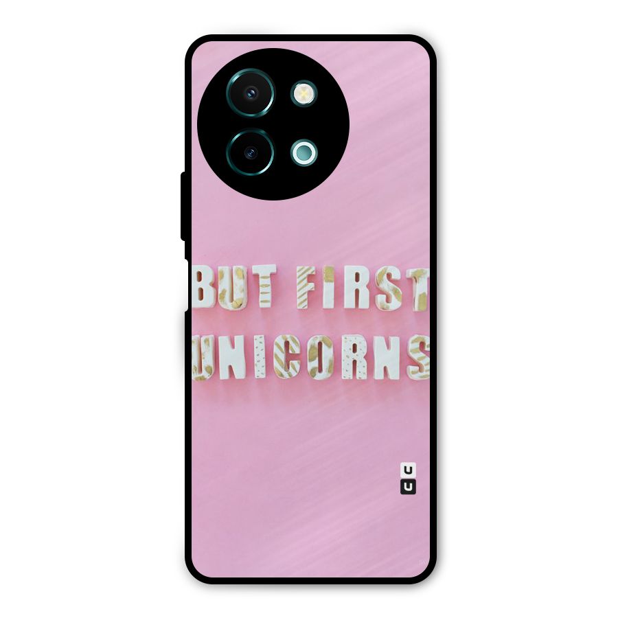 But First Unicorns Metal Back Case for Vivo Y58