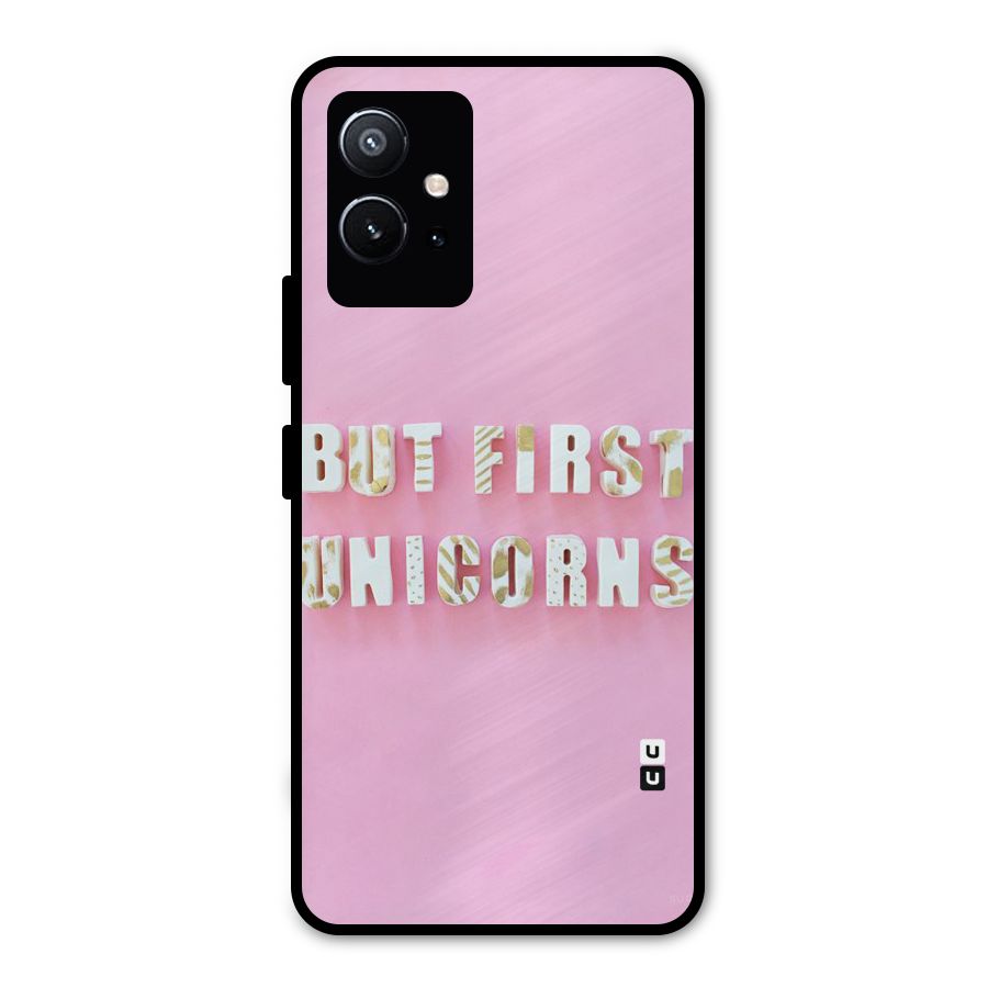 But First Unicorns Metal Back Case for Vivo Y75 5G